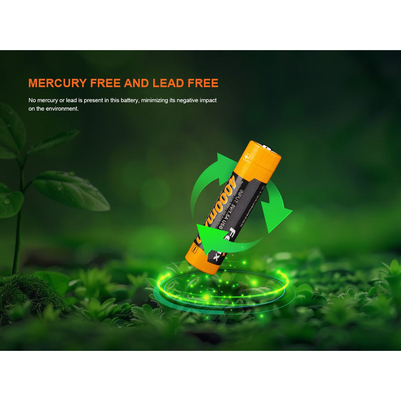 Fenix 4000mAh USB Rechargeable 18650 Battery