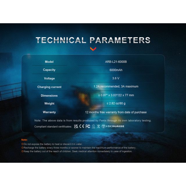 Fenix ARB-L21-6000B Battery