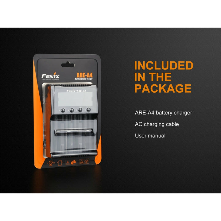 fenix flashlight are-a4 four-channel smart charger Fenix ARE-A4 Battery Charger