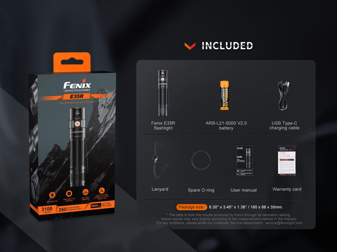 Fenix E35R High-Performance EDC Flashlight – Inner Mountain Outfitters