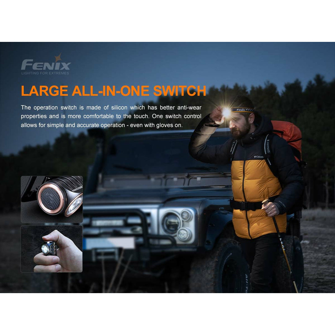 Fenix HM50R V2.0 Torcia Da Testa Ricaricabile | 700 Lumen | USB-C | Impermeabile | Per Sport E Lavoro