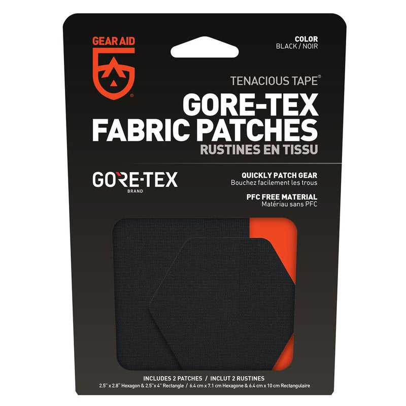 Gear Aid GORE-TEX Fabric Patches: 2.5" Hex and 4" Rectangle