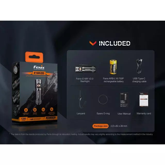 Lampe Torche Fenix E18R v2.0 1200 Lumens Lampe Torche Fenix E18R v2.0 1200 Lumens
